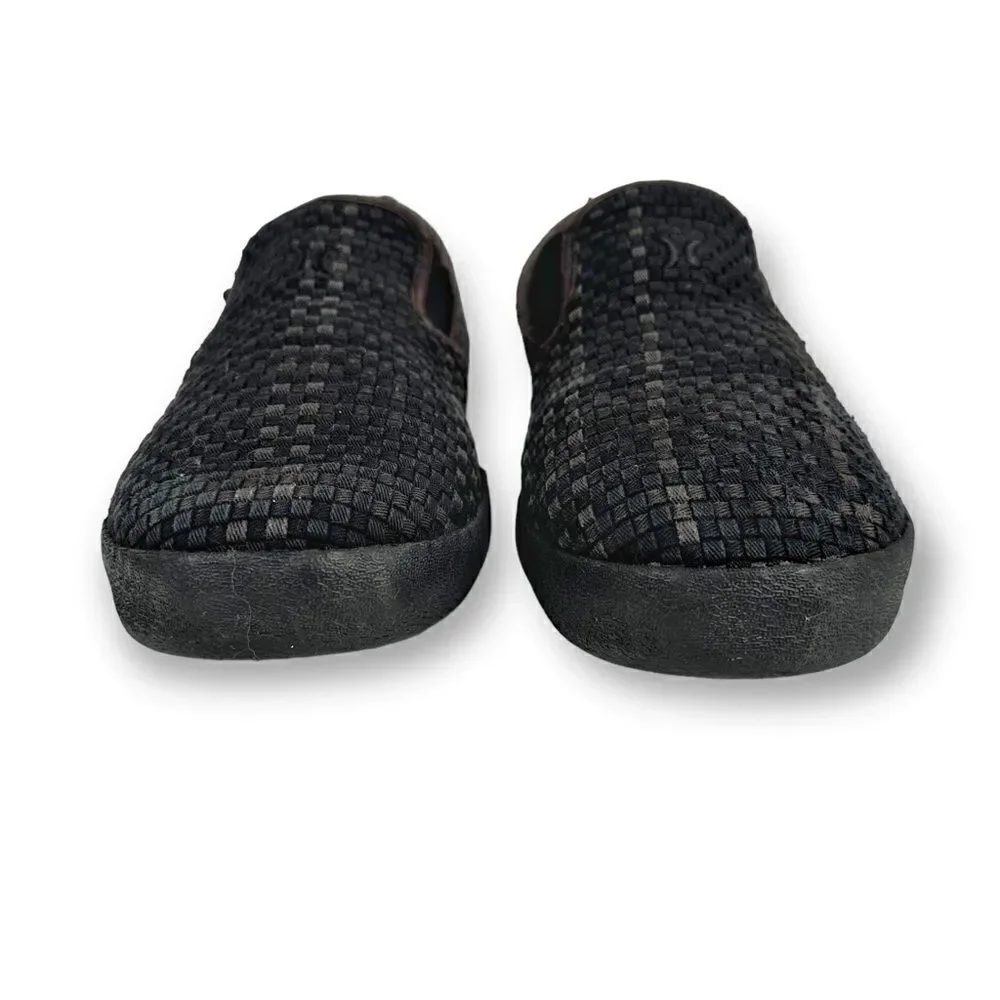 Hurley Surf Woven Black Slip On Vintage Shoes Dia De Los Hurley Size 9.5
